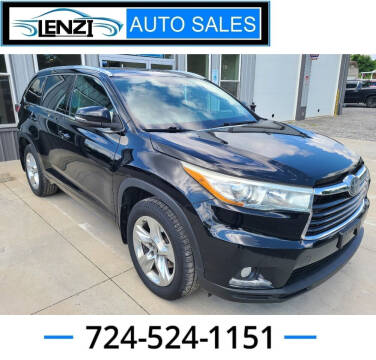 2016 Toyota Highlander for sale at LENZI AUTO SALES LLC in Sarver PA