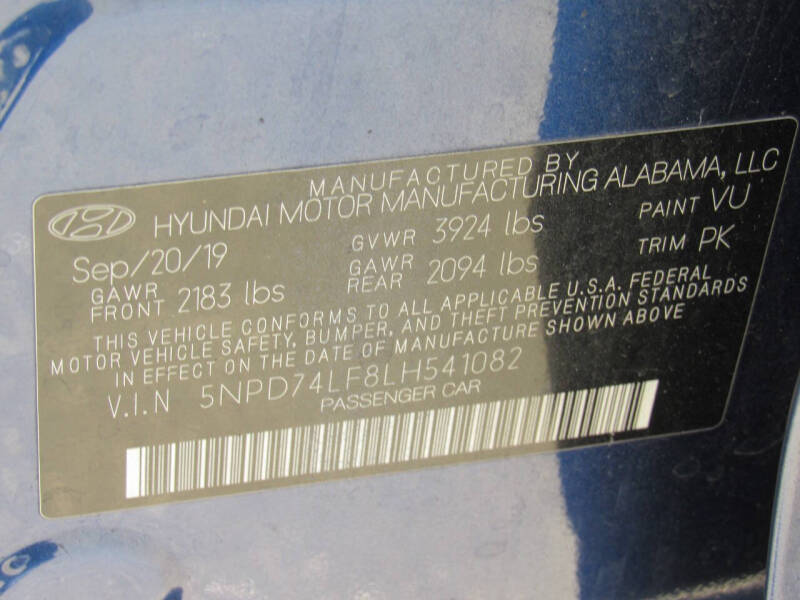 2020 Hyundai Elantra SE