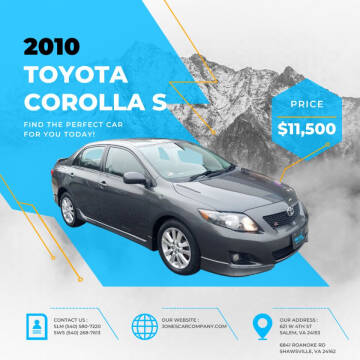 2010 Toyota Corolla for sale at Jones Car Company in Salem VA