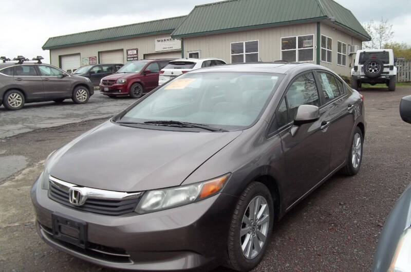 2012 Honda Civic for sale at Warner's Auto Body of Granville, Inc. in Granville NY
