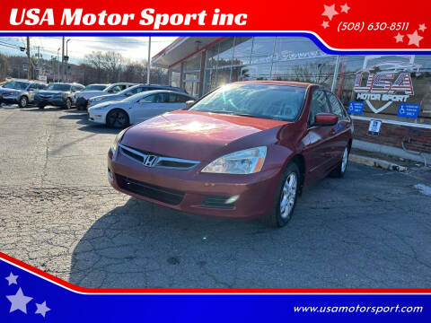 2007 Honda Accord for sale at USA Motor Sport inc in Marlborough MA