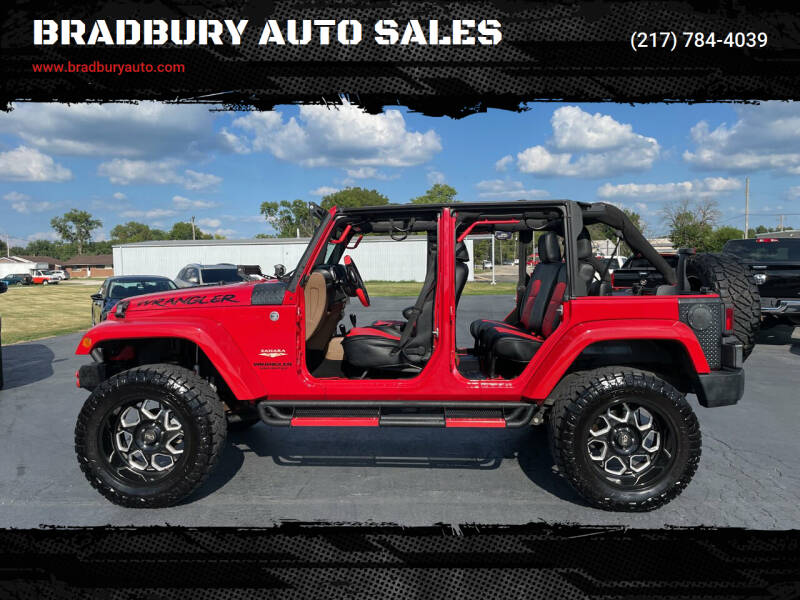 2014 Jeep Wrangler Unlimited for sale at BRADBURY AUTO SALES in Gibson City IL