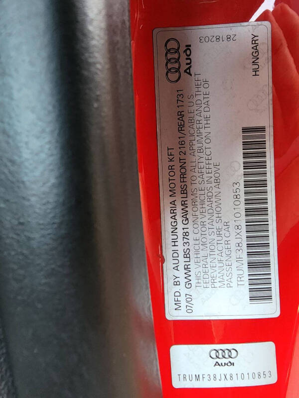 2008 Audi TT 2.0T