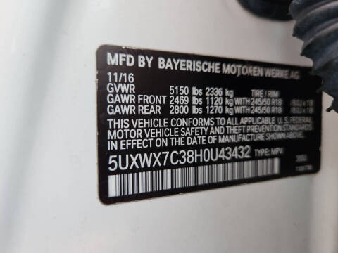 2017 BMW X3 xDrive35i