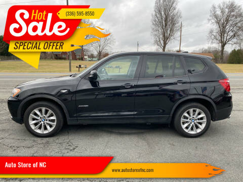 2013 BMW X3 for sale at Auto Store of NC in Walkertown NC