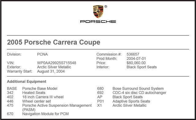 2005 Porsche 911 Carrera
