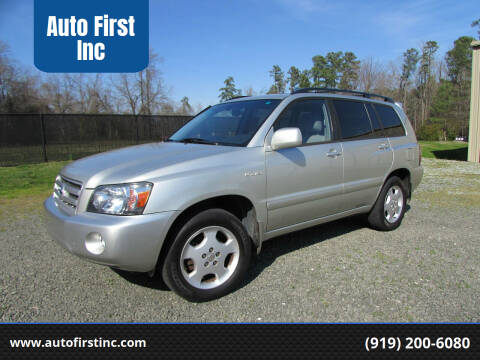 2005 Toyota Highlander for sale at Auto First Inc in Durham NC