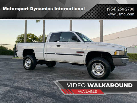 2001 Dodge Ram Pickup 2500 for sale at Motorsport Dynamics International in Pompano Beach FL