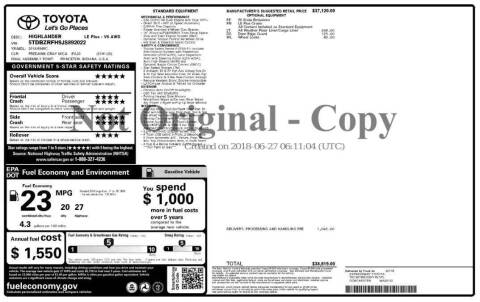 2018 Toyota Highlander LE Plus