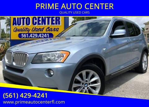 2012 BMW X3 for sale at PRIME AUTO CENTER in Palm Springs FL