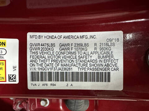 2018 Honda Accord Sport