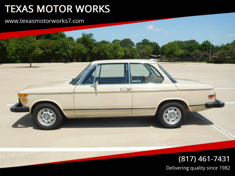 1976 BMW 2002 for sale at TEXAS MOTOR WORKS in Arlington TX