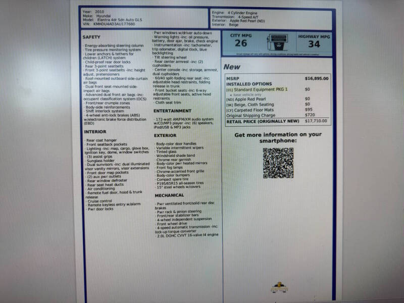 2010 Hyundai Elantra GLS