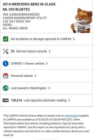 2014 Mercedes-Benz M-Class ML 350 BlueTEC