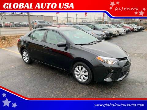2016 Toyota Corolla for sale at GLOBAL AUTO USA in Saint Paul MN
