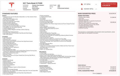 2017 Tesla Model S P100D