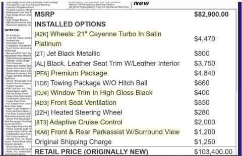 2019 Porsche Cayenne S