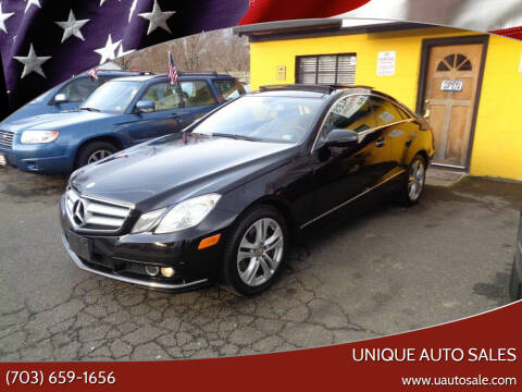 2010 Mercedes-Benz E-Class for sale at Unique Auto Sales in Marshall VA