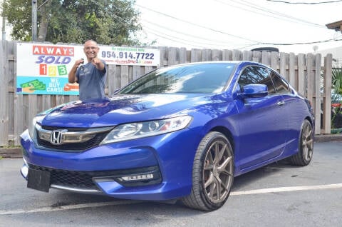 2016 Honda Accord for sale at ALWAYSSOLD123 INC in Fort Lauderdale FL