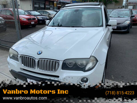 2008 BMW X3 for sale at Vanbro Motors Inc in Staten Island NY