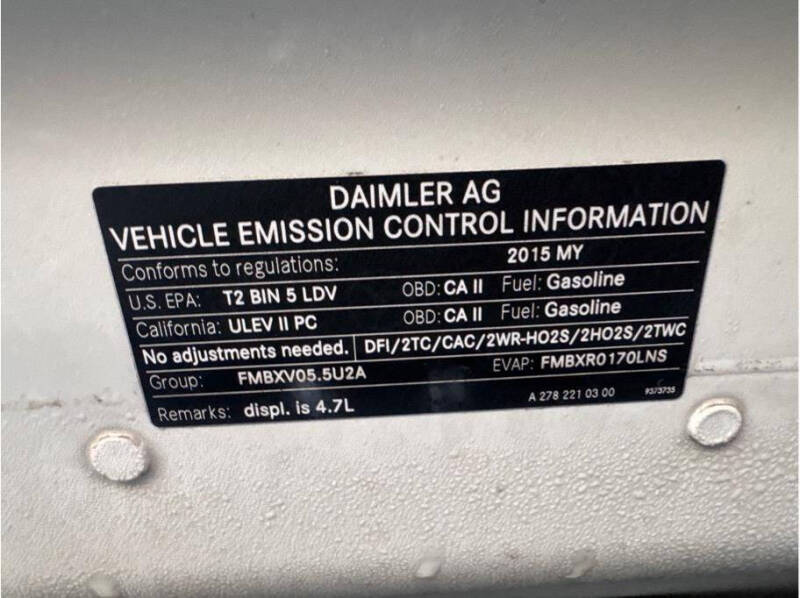 2015 Mercedes-Benz S-Class S 550