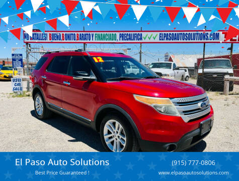 2012 Ford Explorer for sale at El Paso Auto Solutions in El Paso TX