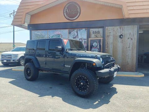 2017 Jeep Wrangler Unlimited for sale at Alpha Automotive in Billings MT