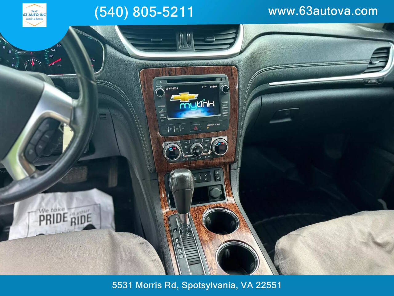 2014 Chevrolet Traverse for sale at 63 Auto Inc in Spotsylvania, VA