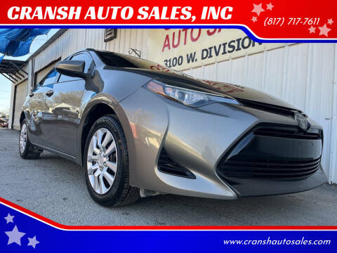 2017 Toyota Corolla for sale at CRANSH AUTO SALES, INC in Arlington TX