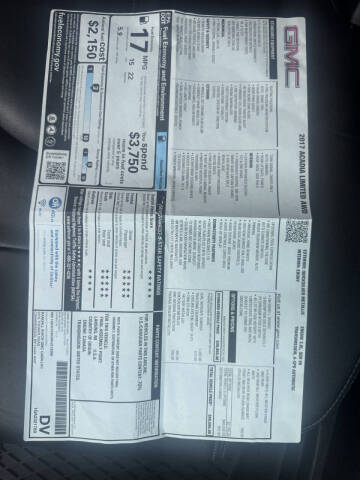 2017 GMC Acadia Limited