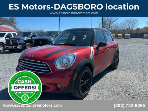 2013 MINI Countryman for sale at ES Motors-DAGSBORO location in Dagsboro DE
