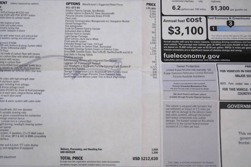 2016 Porsche 911 GT3 RS