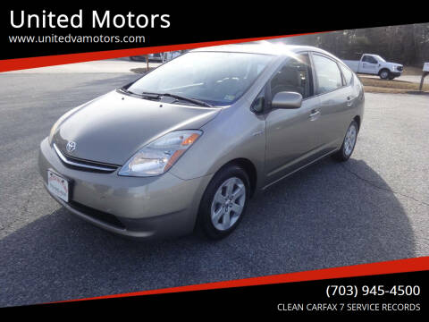 2007 Toyota Prius for sale at United Motors in Fredericksburg VA