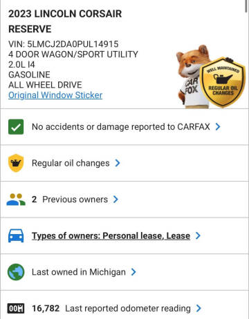 2023 Lincoln Corsair Reserve