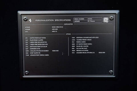 2022 Ferrari F8 Tributo