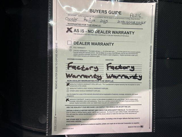 2025 Chrysler Pacifica Limited