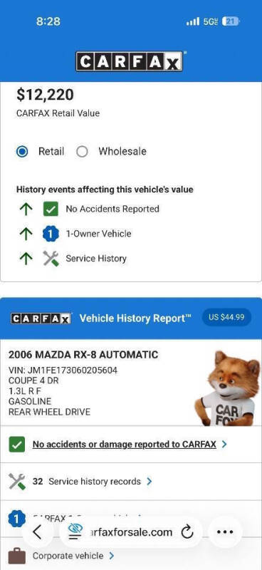 2006 Mazda RX-8 Automatic