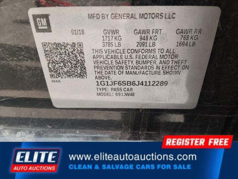 2018 Chevrolet Sonic Premier Auto