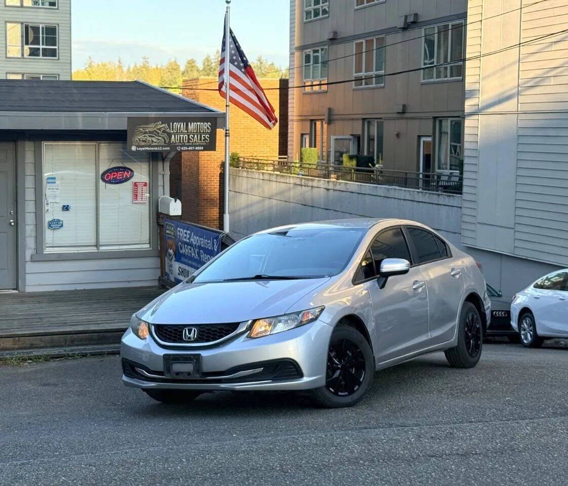 Alabaster Silver Metallic 2014 Honda Civic LX LX 4dr Sedan CVT 2