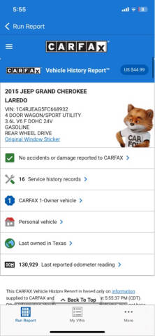 2015 Jeep Grand Cherokee Laredo