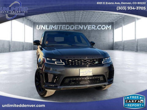 2018 Land Rover Range Rover Sport for sale at Unlimited Auto Sales in Denver CO