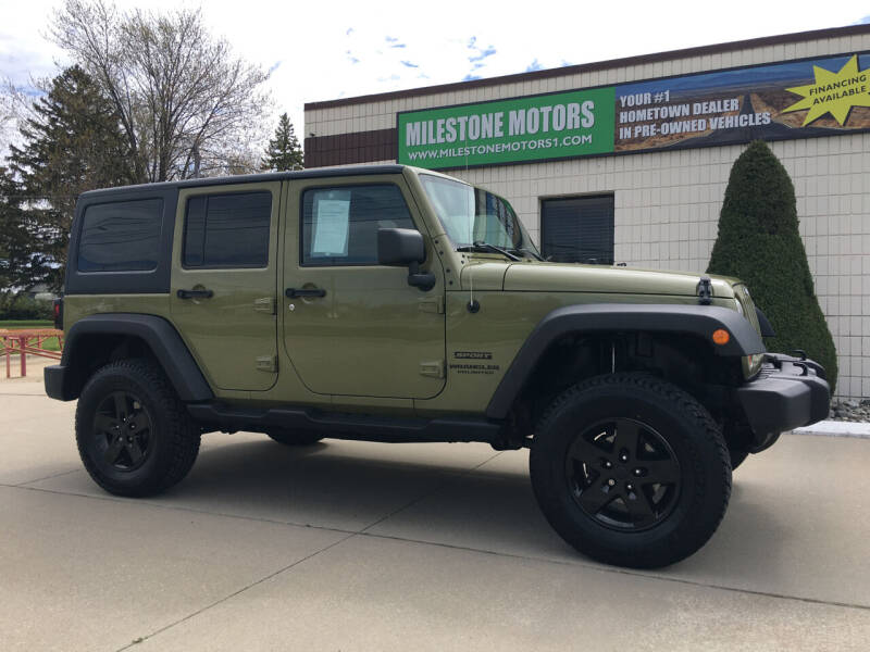 2013 Jeep Wrangler Unlimited for sale at MILESTONE MOTORS in Chesterfield MI