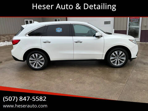 2016 Acura MDX for sale at Heser Auto & Detailing in Jackson MN
