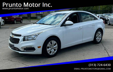 2015 Chevrolet Cruze for sale at Prunto Motor Inc. in Dearborn MI