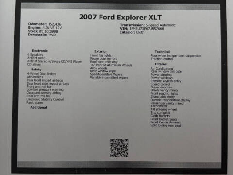 2007 Ford Explorer XLT