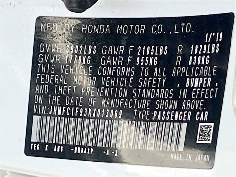 2019 Honda Civic Touring