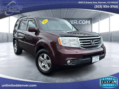 2012 Honda Pilot for sale at Unlimited Auto Sales in Denver CO