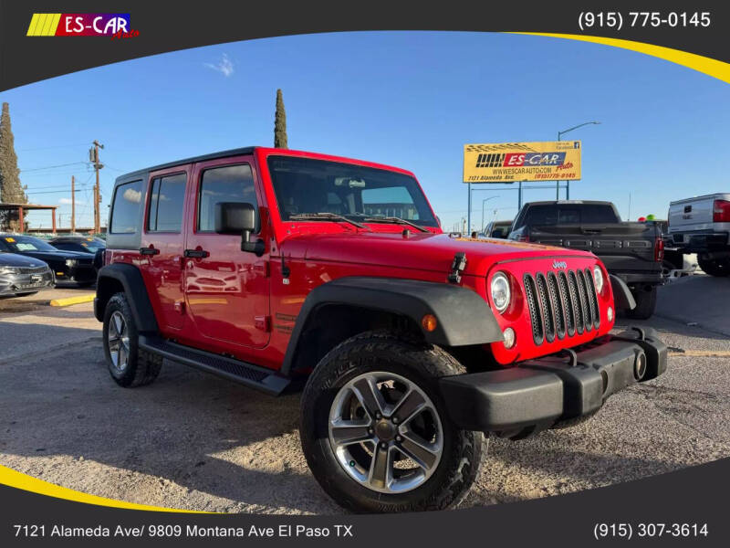 2015 Jeep Wrangler Unlimited for sale at Escar Auto in El Paso TX