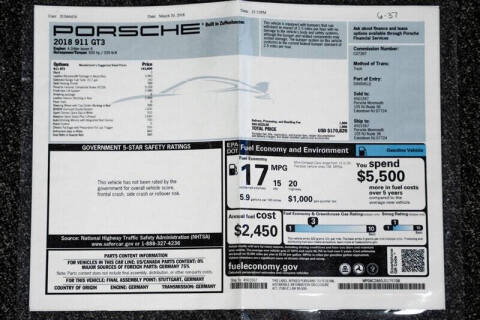 2018 Porsche 911 GT3