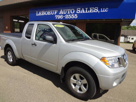 2013 Nissan Frontier for sale at LeBoeuf Auto Sales in Waterford PA